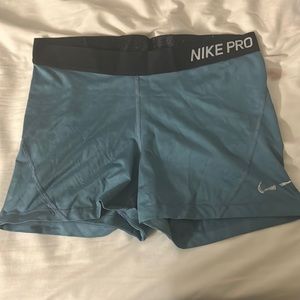 Light blue mike pros with a black waistband